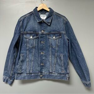 🔥SOLD🔥Old Navy Mens Jean Jacket Sz Medium Denim Blue Med Wash Multi Pocket